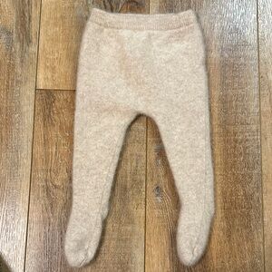 Zara Cozy Beige baby Footie One Piece cashmere leggings 1-3 months